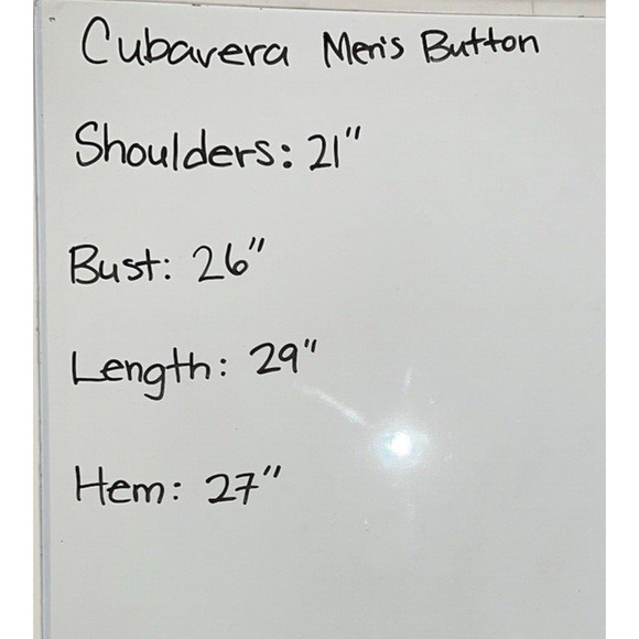 Cubavera Men's XL White Button Up Shirt Short Sleeve Linen Cotton - Picture 11 of 11